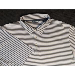 Polo Ralph Lauren Shirt Mens XL Pima Soft Touch Blue White Stripe Golf Cotton